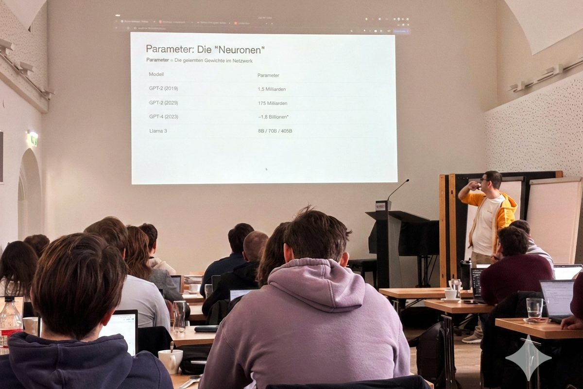 Teilnehmende bei einem Kurs.