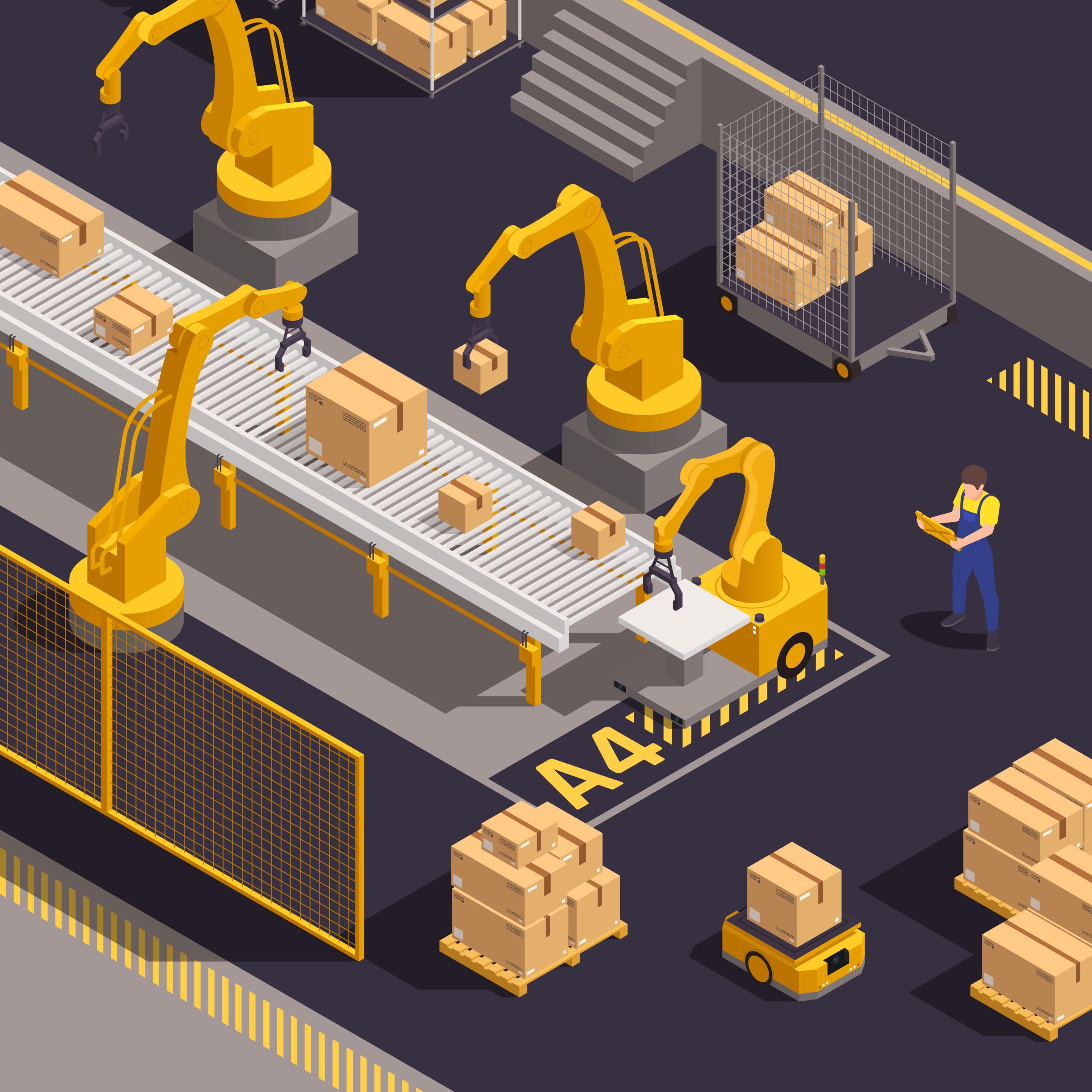 Warehouse Robotics Isometric Element
