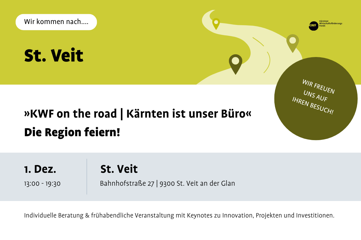 Symbolbild für KWF on the road mit den Eckdaten der Veranstaltung.