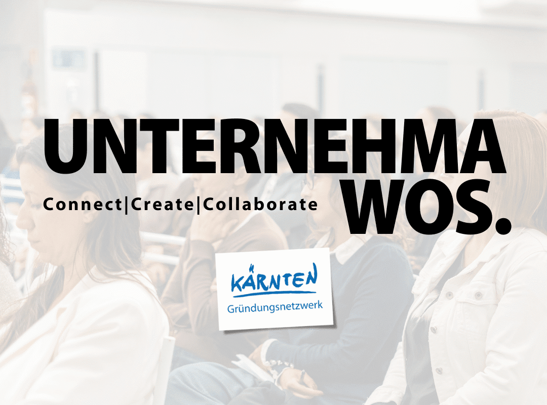 Veranstaltungsankündigung mit der Wiederholung der Eventdetails des Events "Unternehma Wos."