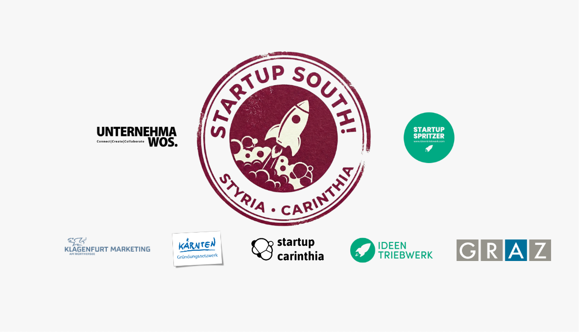 Symbolbild Startup South mit den Logos der Partner